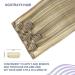 UGOTRAYS 15 Inch Ash Blonde Mixed Bleach Blonde Clip in Hair Extensions - Real Human Hair Double Weft Straight 70g 7pcs - Buy Online on GoSupps.com