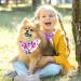 Shop Dog Hollow Cloth: Leopard Heart Pattern Triangular Bibs for All Dog & Cat Sizes 2 Multi-Colored Pieces - Buy Online on GoSupps.com