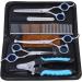 Topgoose 6-Piece Dog Grooming Scissors Set with Safety Round Tip - Professional Tools for Pet Cats Dogs - Curved, Thinning, Straight Scissors, Comb, Nail Clipper, Nail File - Buy Online on GoSupps.com