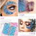 Buy 2 Pieces Mermaid Sequin Body Glitter Gel - Chunky Sparkling Makeup for Festivals & Birthdays | Includes Brushes - Blue - Buy Online on GoSupps.com