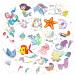 Konsait Glitter Temporary Tattoos for Kids - Mermaid, Unicorn, Butterfly Designs (80pcs) | Perfect for Girls Birthday Party Favors and Goodie Bags - Buy Online on GoSupps.com