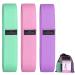 TIENO 3 Sets Resistance Bands 3 Resistance Grades Hip Exercise Bands for HIPS and Glutes Fabric Non Slip Workout Booty Bands for Women and Men Best Choice for Home Fitness Yoga Pilates Pink Purple and Grey