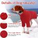 Iecoii Dog Sweater | Warm Turtleneck Sweaters for Small Medium & Large Dogs | Winter Clothing for Chihuahua French Bulldog & Labrador - Red - Buy Online on GoSupps.com