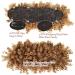 Messy Bun Hair Piece for Women Puff Afro Curly Hairpieces Mohawk Ponytails for Women Synthetic Kinky Curly Hair Bun Ponytail Extension with Bangs Wrap Updo Clip in Hair Extensions Fake Hair Accesso 4 - Buy Online on GoSupps.com