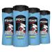 Axe Body Wash Charge & Hydrate Sports Blast Energizing Citrus Scent Men's Body Wash 100 percent Recycled Bottle 16 oz 4 Count
