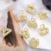 8 PCS Mini Pearl Hair Clips - Gold Rhinestone Metal Claw Clips for Women and Girls - Buy Online on GoSupps.com