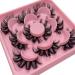 Lashes Fluffy Dramatic Mink False Eyelashes 20mm Cat Eye Russian Strip Lashes D Curl Wispy Fake Lash that Look Like Extensions 5 Pairs Pack by Kmilro B Styles: 5 Pairs Fluffy D Curl Lashes (TM92) - Buy Online on GoSupps.com