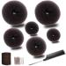 MeetFavorite Hair Bun Maker,Donut Bun Maker,Hair Bun Shaper Set ( 2 large, 2 medium and 2 small) ,10pieces Hair Elastic Bands, Hair Pins, (Brown)