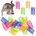 Fuyamp 16 Pcs Cat Colorful Springs Toys Cat Spring Toys for Kittens BPA Free Plastic Interactive Toys to Keep Fit for Swatting Biting Hunting Healthy Play Kitten Toys