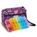 Weekly Pill Organizer 3 Times a Day with Travel Bag Tnvee Large Portable Travel Pill Box Case for Vitamin/Fish Oil/Pills/Supplements Medicine Organizer (Purple Perlis)