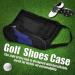 Zerone Portable Golf Shoes Bag - Breathable Dust-Proof Organizer with Pocket, Black and Blue - Ideal for Storing Sports Accessories - Unisex - Buy Online on GoSupps.com