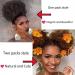 MEIRIYFA Afro Puff Drawstring Ponytail - Short Curly Synthetic Hair Extension Bun with Clips (Black) - Buy Online on GoSupps.com