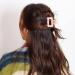 Tongcloud 6 pcs Checked Hair Clip Set - Large and Small Acrylic Claw Clips for Women Girls - Strong Hold, Black and White Grid Design - Buy Online on GoSupps.com