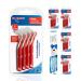One drop only - 5 x 8 blister interdental brushes 0.5 mm (s) + 1 toothbrush free/interdental brush & interdental Brush for intermediate tooth cleaning/best oral hygiene by dental brushes - S ( 0.5)