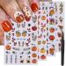 8 Sheets Pumpkin Nail Art Stickers 3D Self-Adhesive Autumn Leaves Nail Decals Fall Bumper Harvest Fruit Pumpkins Nail Designs Supplies Thanksgiving Nail Stickers for Women Girls Nail Art Decoration
