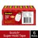 Scotch Super-Hold Tape 6 Rolls 50% More Adhesive Trusted Favorite 3/4 x 800 Inches Boxed (700S6) 6 Pack Super Hold Tape - Buy Online on GoSupps.com