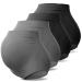 SUNNYBUY Women's Maternity High Waist Underwear Pregnancy Seamless Soft Hipster Panties Over Bump L 2black 2dgrey-4pk