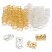 Tbestmax 1 Inch Hair Beads Dreadlocks Hair Jewelry for Women Braid  Hair Rings Clips Accessories  Metal Cuffs Decoration Silver  Golden