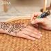 Zenia 100% Natural Temporary Tattoo Paste Cone (Reddish-Brown Color) - 25g (3 Cones) - Indian Body Art Painting Drawing Freckles - Buy Online on GoSupps.com