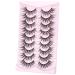 Buy Wispy Mink Cat Eye Lashes - 21mm Natural Fluffy Strip Lashes (9 Pairs) | Josiezoey Pesta as Postizas Naturales for a Fairy Look - Buy Online on GoSupps.com