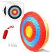 Traditional Hand-Made Straw Archery Target, 19.6*19.6 Target with Rope Handle Paper and Archery Accessory Tools for Home Outdoor Shooting Practice 3-Layer