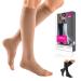 mediven plus for men & women, 20-30 mmHg, Calf High Compression Stocking, Open Toe Beige VII-Petite-Extra-Wide