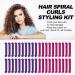 40pcs Spiral Curlers with Styling Hooks - 22inch Magic Hair Rollers for Heatless Hair Curling - DIY Styling Kit for Women and Kids - Buy Online on GoSupps.com