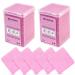 400 PCS Lint Free Nail Wipes, Eyelash Extension Glue Wipes, Super Absorbent Soft Non-woven Fabric Lash Glue Wipes, Nail Polish Remover Wipes for Lash Extension Supplies & Nail Polish Bottle(Pink) 200 Count (Pack of 2)