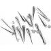 30PCS 40MM Silver Cone Spikes & Studs for DIY Craft Clothing - Punk Bullet Leather Rivets - Buy Online on GoSupps.com