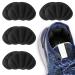 Wllhyf 4 pair of heel cushions for women's shoes and men's shoes reusable self -adhesive heel protector soft comfortable heel pillow for too large shoes the fit of the shoe (black) improves the fit (black)