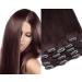 Clip In Extensions Set 100% Real Hair 7 pieces 70g Hair Extension 55cm Clip-In Hair Extension in the color #04 Chocolate Brown