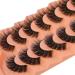 JIMIRE Faux Mink Lashes Fluffy Cat Eye 18MM Long Fake Lashes Bulk Full Volume D Curl False Eyelashes 7 Pairs Pack Look Like Extensions - Buy Online on GoSupps.com
