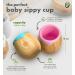 Bamboo Baby and Toddler Sippy Cup - 150ml Eco-Friendly Dinky Cup with Silicone Drip Rim - Pink - Buy Online on GoSupps.com