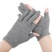 Segbeauty cotton gloves 12 pairs of cotton gloves neurodermatitis thin gloves women gray for repair dry hands touchscreen (m two fingers expose)