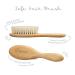 Fephas Wooden Baby Goat Hair Brush for Newborns and Toddlers | Soft Goat Hair & Silicone Brush for Cradle Cap | Great Addition to Baby Registry - Buy Online on GoSupps.com