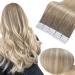 FSHINE TAPE in Remy Hair extensions 50 grams Skin Weft Tape Hair extensions 45cm darkest brown fading to ashblond and platinum blonde tape in extensions 20 pieces #19/8/60 4. Tape #19/8/60 45cm