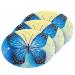 3-Pack Cleaning Kitchen Sponges Oval Oil Painting of Blue Butterfly Kitchen Cellulose Dishwashing Wood Pulp Cotton