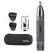 ConairMan Ear, Nose, and Eyebrow Hair Trimmer for Men, Cordless Battery-Powered Trimmer with Professional Metal Handle, Patent 360 Bevel Blade for No Pull, No Snag Trimming Experience Men's: Multi Attachment Heads + Storage Case