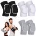 Charniol 3 Pair Elbow Pads Breathable Support Volleyball Elbow Brace for Men Women Teen Girls Boys Youth Basketball  Tennis  Football  Biking  Skating  Dancing (Black  White  Gray)