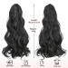 DCBaboo 45cm Ponytail Extension - Wavy Curly Clip-In Hair Braid - Synthetic Long Hair for Instant Style - 150g Black - Buy Online on GoSupps.com