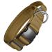 OneTigris Dog Collar with Metal Buckle for Dogs (Coyote Brown L) L Coyote Brown