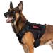 Oneigris dog harness Fire Watcher 2.0 Tactical dishes 2 metal buckles molle safety harness service dog dog vest with 1 handles and 2 no-pull D-ring 1000d nylon-black XL XL black