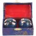 Iplusmile emaille baoding balls 2 pieces Chinese health exercise balls Obsidian balls trigger point massage balls handball balls with gift box for