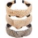 TOBATOBA Straw Headband Raffia Headband for Women  3Pcs Top Knot Headband Knotted Headbands for Women  Summer Beach Headbands Rattan Headband  Boho Woven Headband No Slip Color 1