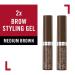 Rimmel Brow This Way Gel - Medium Brown (2 Count) with Argan Oil | Perfectly Styled Brows - Buy Online on GoSupps.com