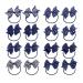 KOONY Baby Girls Hair Bow Elastic Ties Ponytail Holders Hair Bands 16pc Navy