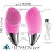 Sonic Facial Cleansing & Drainage Brush - 4 Speeds Rechargeable Waterproof - Hot Pink - Buy Online on GoSupps.com