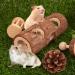 Sofier Hamster Toys and Accessories - Natural Guinea Pig and Rat Chews - Chinchilla Hideout and Bridge - Apple Wood Sticks Included - Buy Online on GoSupps.com
