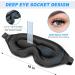 Buy 3D Contoured Sleep Eye Mask for Men & Women - Adjustable Light Block Soft Comfort - Ideal for Travel - L-Black - Buy Online on GoSupps.com