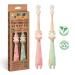ROARex Eco-Friendly Kids Toothbrush | Sweet Baby Giraffe Design | Biodegradable & Compostable | 2 Count | Rose/Mint Flavor - Buy Online on GoSupps.com